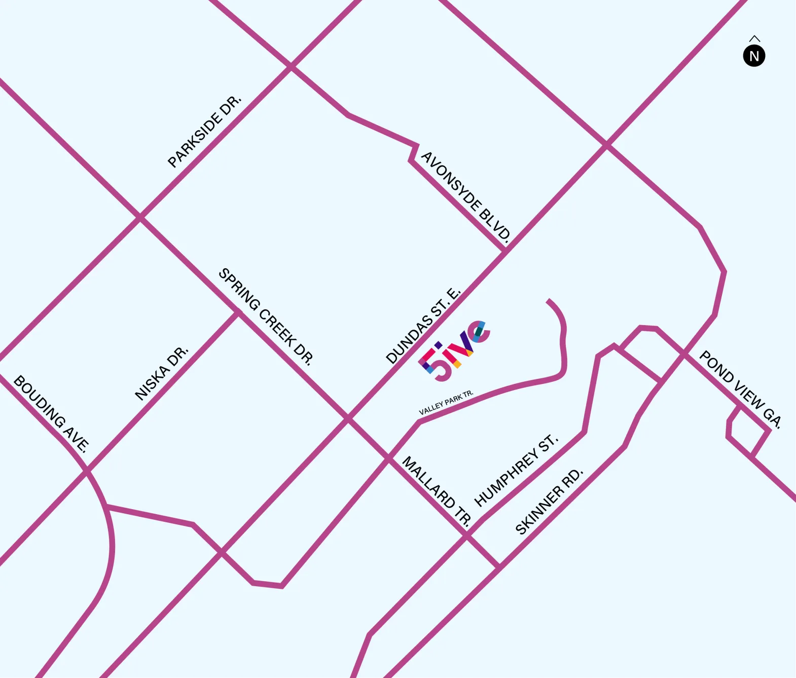 Keymap of The 5ive location