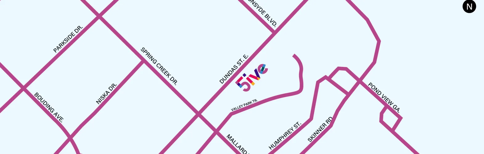 Keymap of The 5ive location
